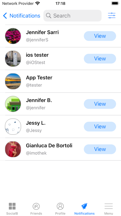 SocialB Screenshot