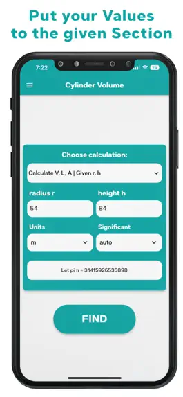Game screenshot Volume Calculator Cylindrical mod apk