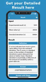 calculator to find z-score iphone screenshot 2