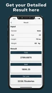 tdee calculator - tdee app iphone screenshot 2
