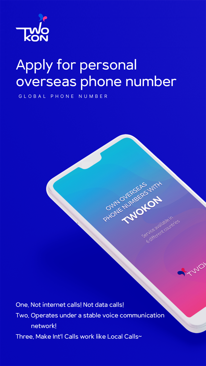 Twokon overseas phone number