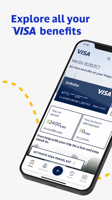 Visa Benefits Screenshot