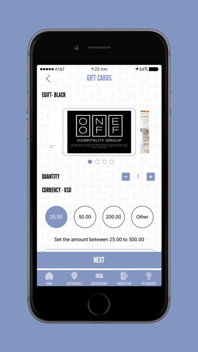 One Off Hospitality Rewards iPhone screenshot 5 - Food & Drink app