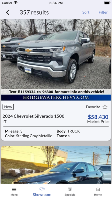 Bridgewater Chevrolet MLink Screenshot