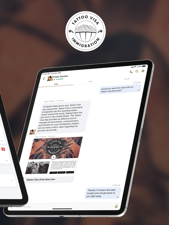 Tattoo Visa iPad screenshot 2 - Business app