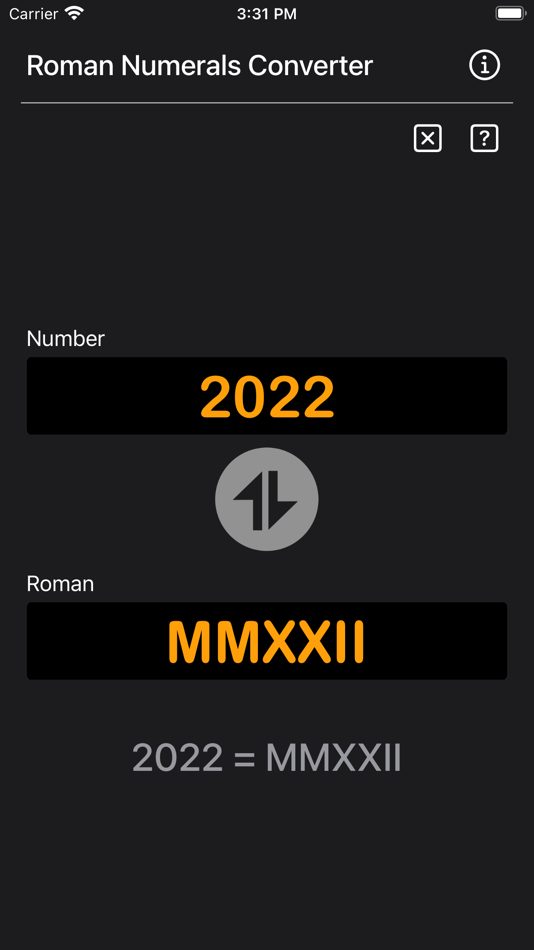 #2. Roman Numerals Converter Plus (iOS) By: Heng Jia Liang