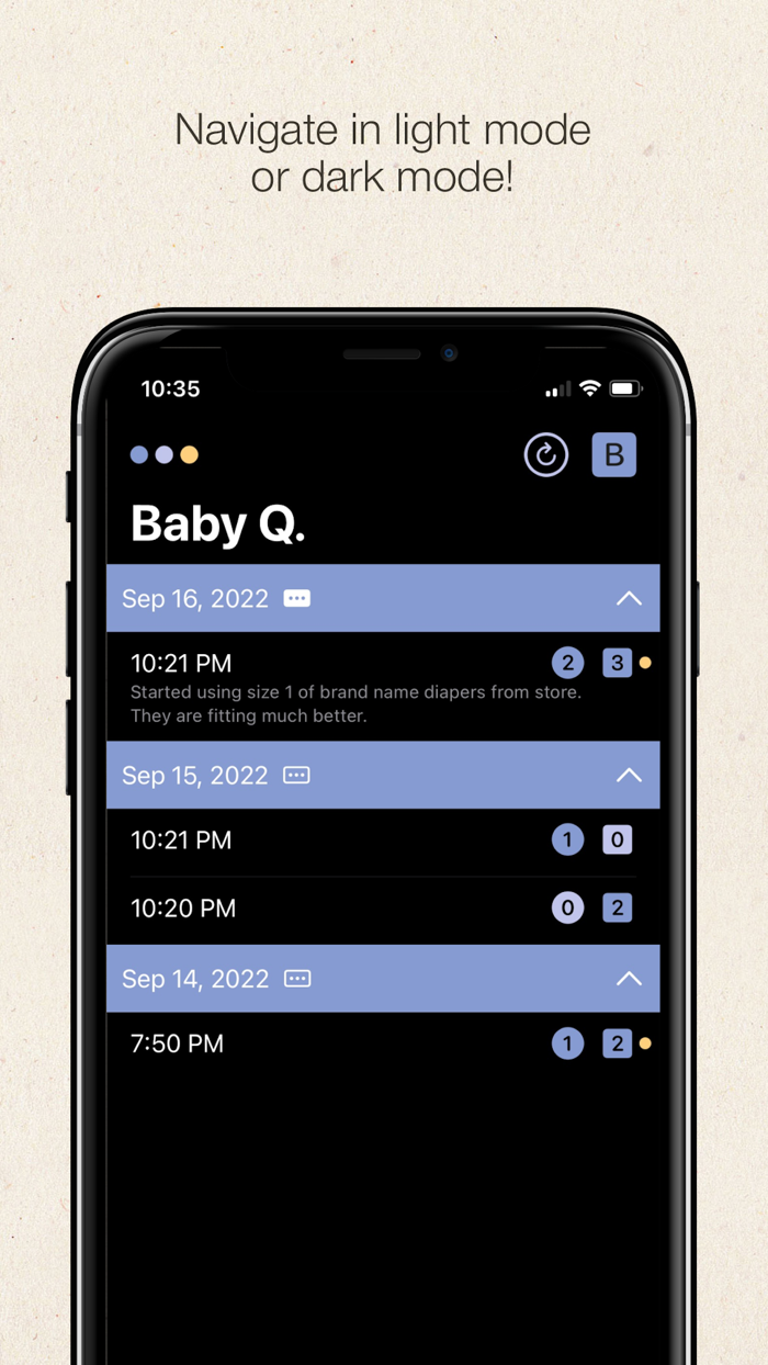 Diaper Tracker - Wet and Dirty