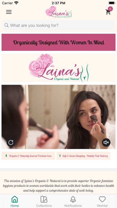 Laina's Organic & Natural Screenshot
