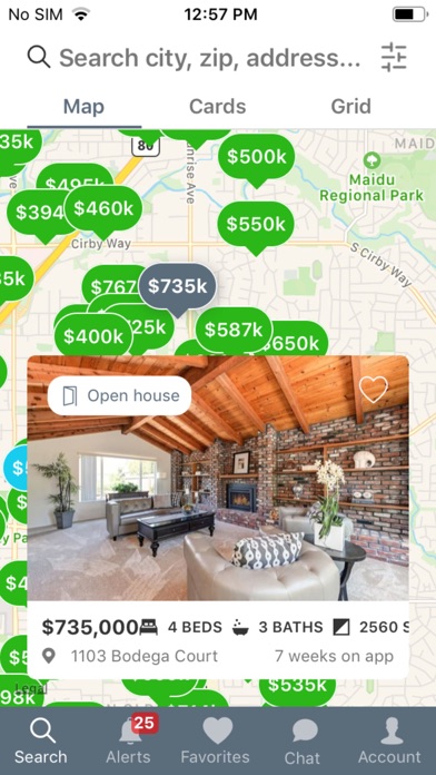 Sacramento Home Search Screenshot