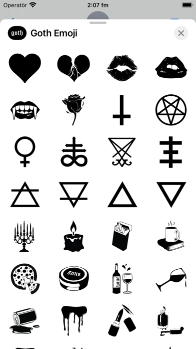 Goth Emoji Screenshot