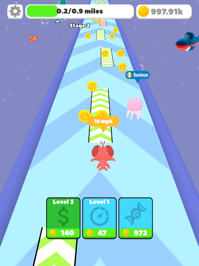 Idle Swim Speed Evolution 3D