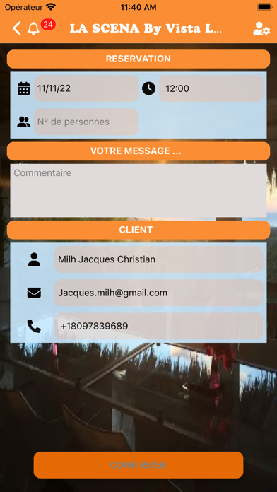 MenuSVP-Clients Screenshot