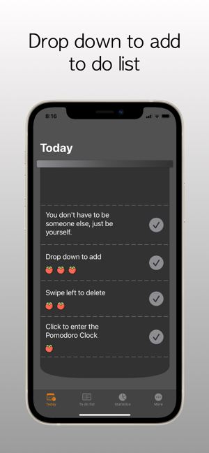 ‎TomatoList: Pomodoro Technique Screenshot
