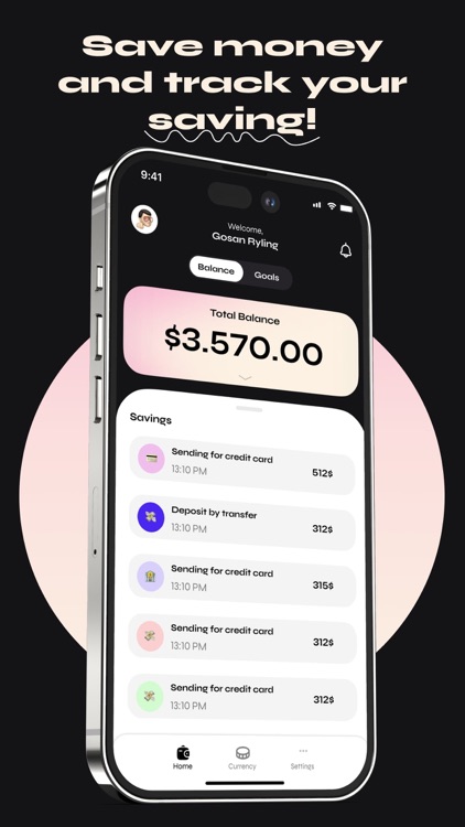 Financial savings tracker