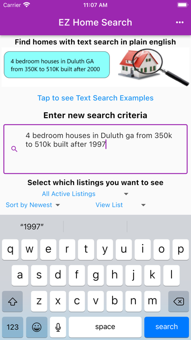 EZ Home Search Screenshot