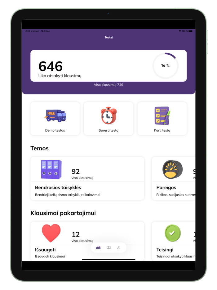 KET testai ir teorija