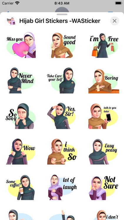 Hijab Girl Stickers- WASticker screenshot-3