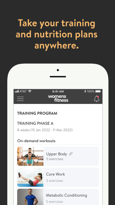 Womens Fitness Training App Screenshot