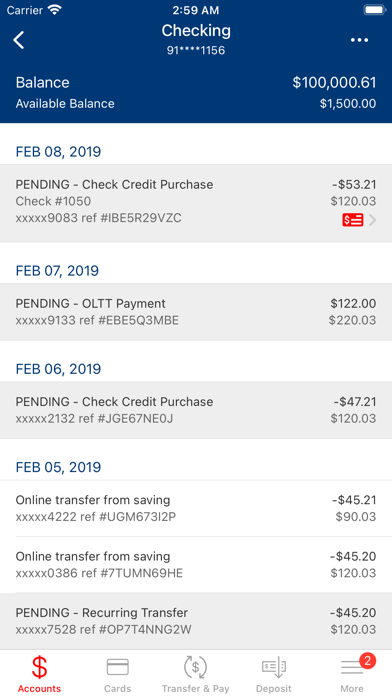 American Community Bank Screenshot