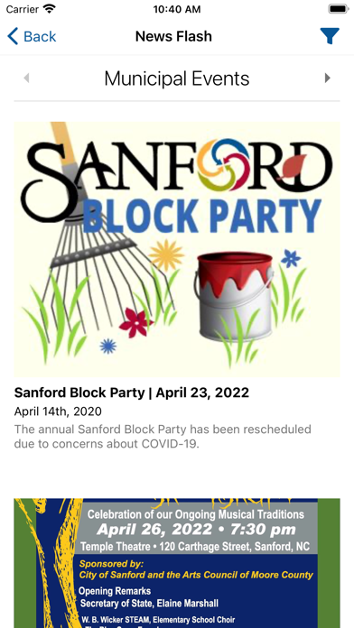 City of Sanford, NC Screenshot