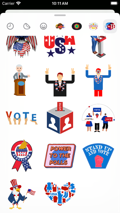 US Election 2024 Stickers Screenshot