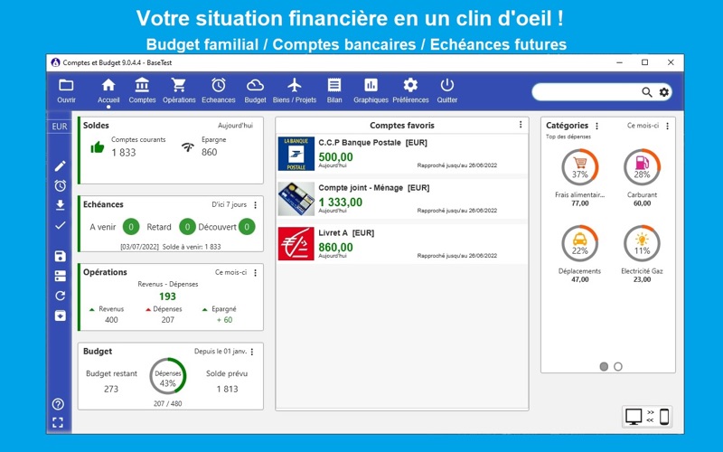Screenshot #1 pour Comptes et Budget