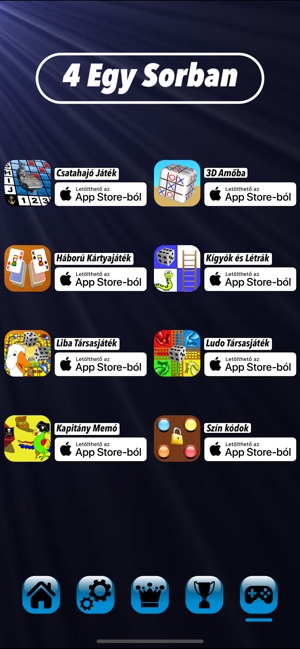 4 egy sorban társasjáték az App Store-ban