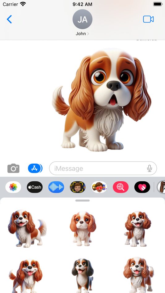 #6. King Charles Spaniel Stickers (iOS) بواسطة: Paul Scott