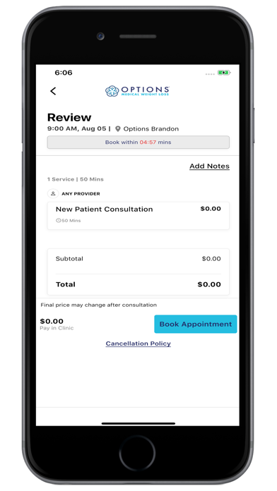 Options Medical Weight Loss Screenshot