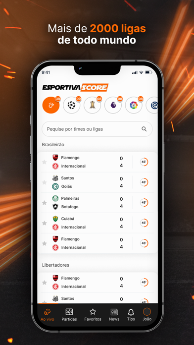 Esportiva Score Screenshot