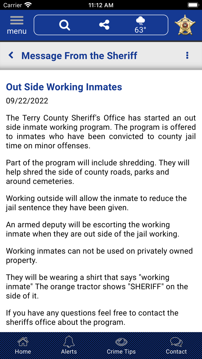 Terry County Texas Sheriff