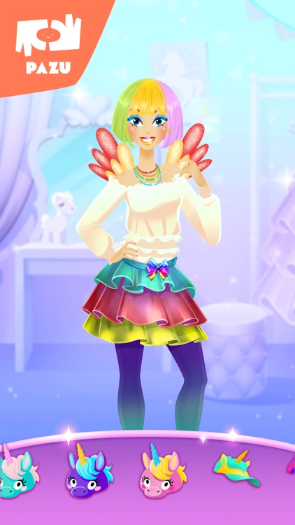 Makeup girls unicorn dress up screenshot-4