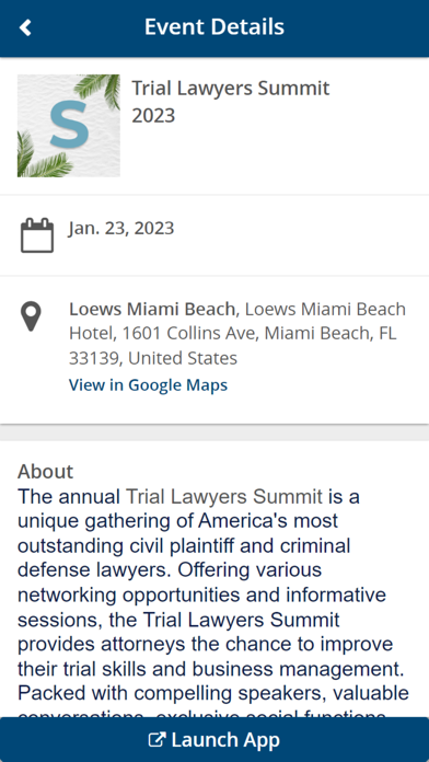 Trial Lawyers Summit Screenshot