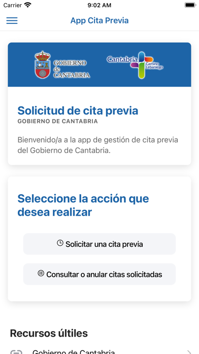 Cita Previa Cantabria Screenshot