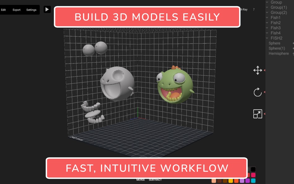 #1. Claydo:Easy 3D Modelling (macOS) 由: Arjun Gupte