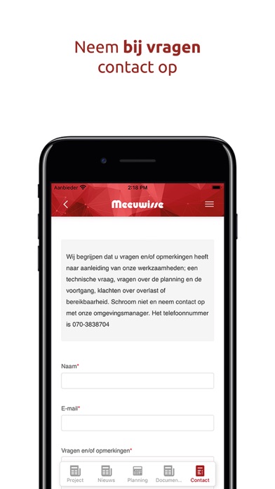 Meeuwisse Omgevingsapp Screenshot