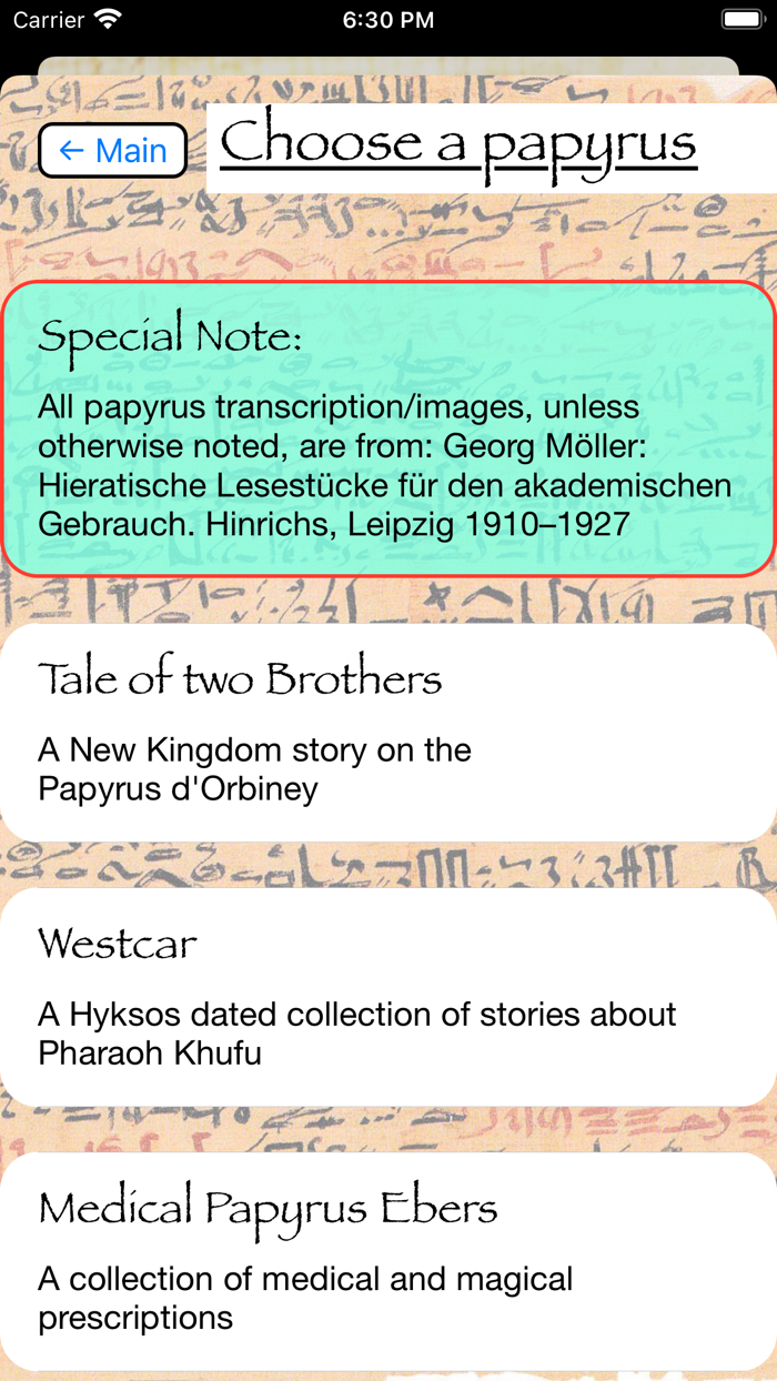 Hieratic Flash Cards