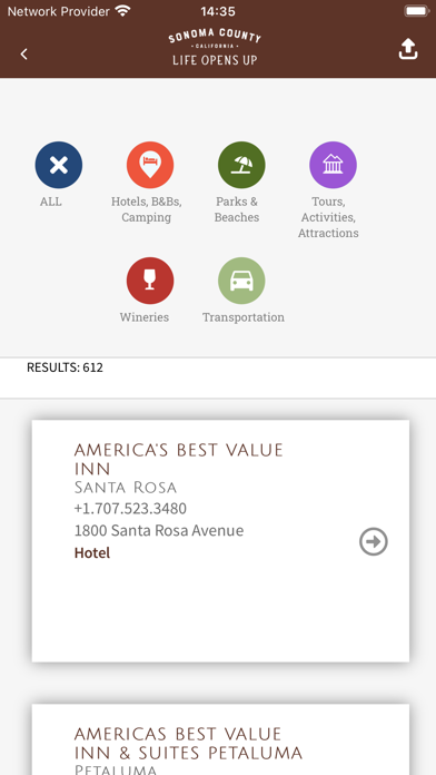 Sonoma County Travel PRO Screenshot