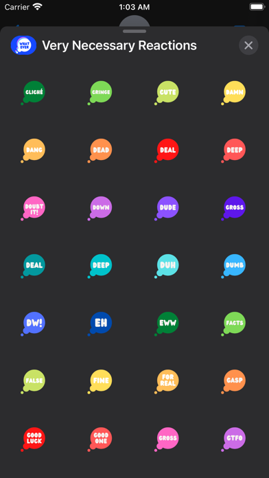 Very Necessary Reactions Color Screenshot