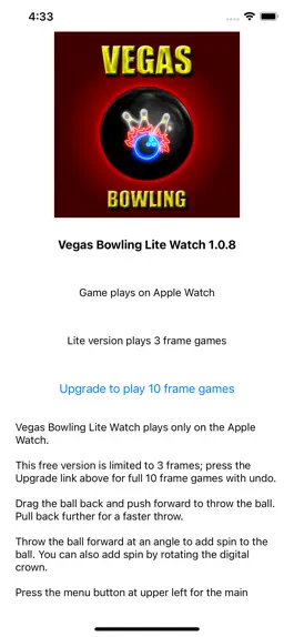 Game screenshot Vegas Bowling Lite Watch apk