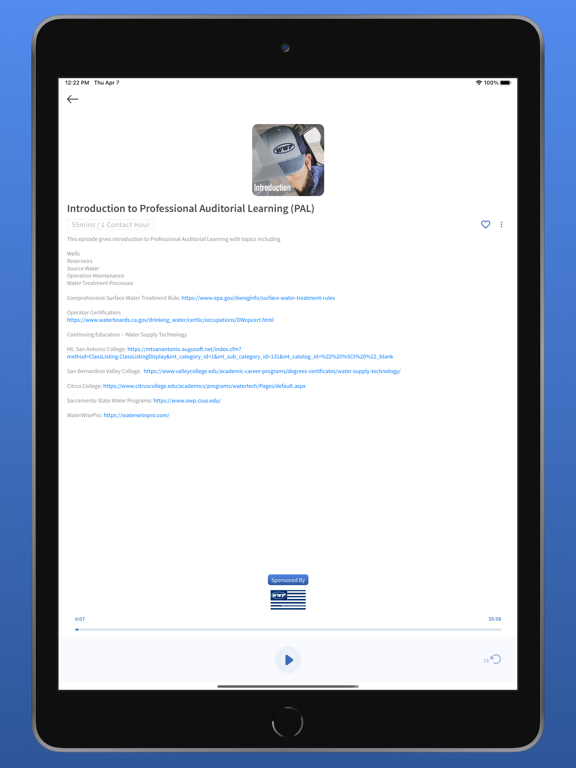 WaterWisePro iPad screenshot 4 - Education app