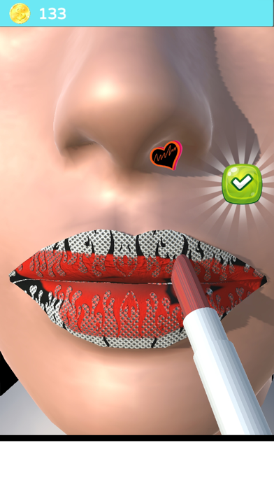 Lip Art Lipstick Makeup Game Screenshot