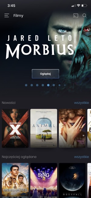 Filmowe nowości w  - program online, Oglądaj na