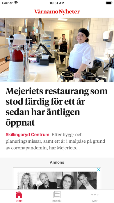 Värnamo Nyheters Nyhetsapp Screenshot