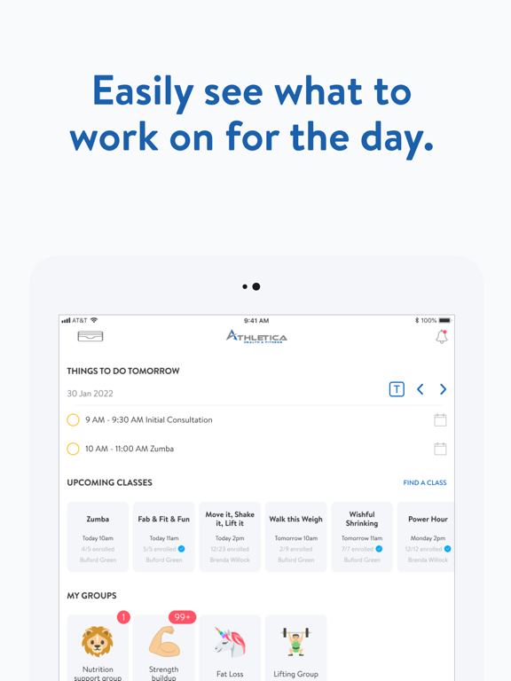 Athletica Health and Fitness iPad screenshot 2 - Health & Fitness app