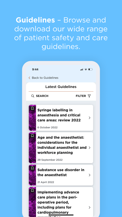 Association of Anaesthetists Screenshot