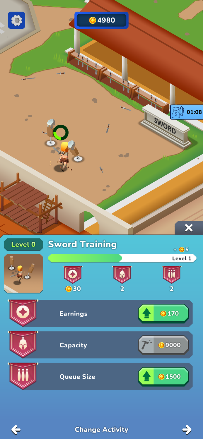 Idle Gladiator Empire Tycoon