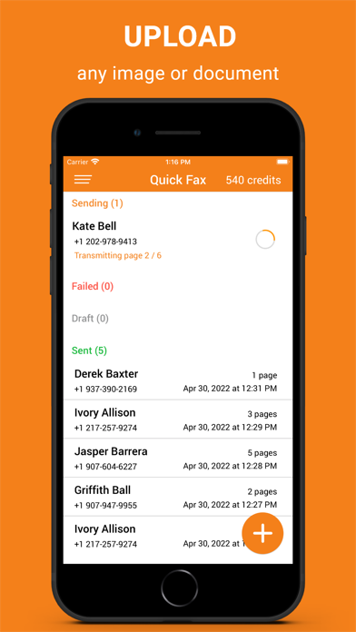 FAX App : send fax from iPhone Screenshot