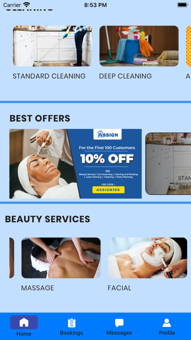 Assign Home Service Screenshot