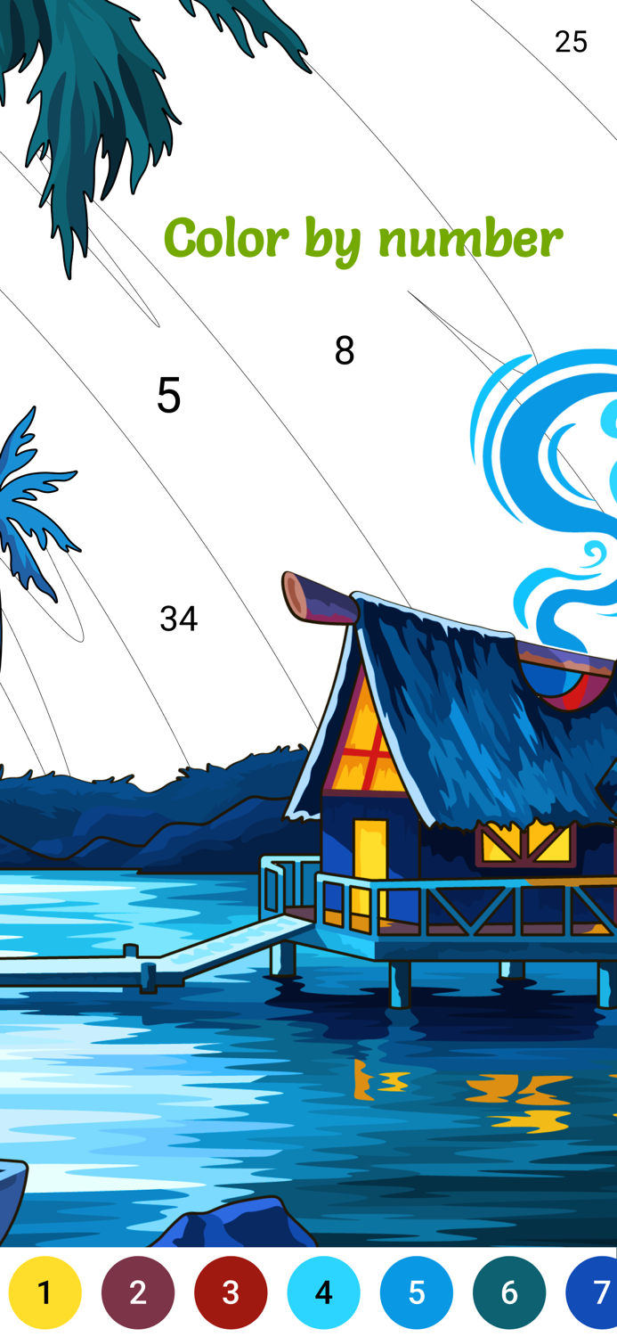 Happy Canvas Color by Number